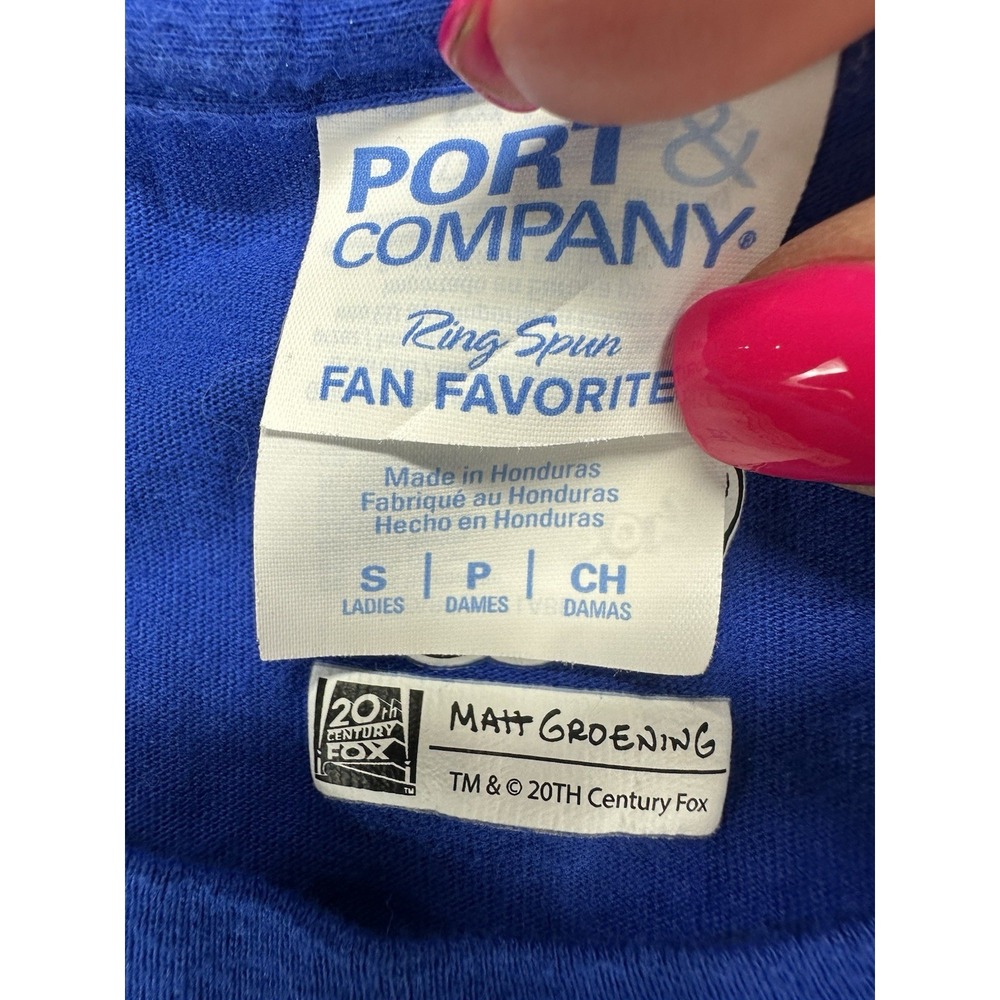 Simpsons Family Blue Women's Short Sleeve T Shirt Small Homer Bart Lisa‎ Maggie - Picture 3 of 6